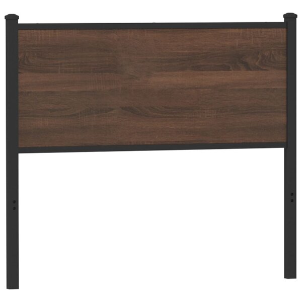 vidaXL Tête de lit chêne marron 107 cm bois d'ingénierie et acier