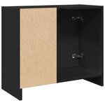 vidaXL Armoire d'évier noir 63x29x55 cm bois d'ingénierie