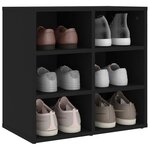 vidaXL Armoire à chaussures noir 52 5x30x50 cm