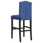 vidaXL Chaises de bar lot de 2 bois massif d'hévéa et tissu