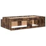 vidaXL Cadre de lit de rangement Chêne fumé 80x200 cm
