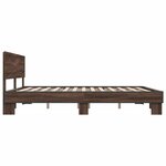 vidaXL Cadre de lit sans matelas chêne marron 180x200 cm