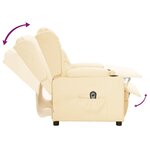 vidaXL Fauteuil inclinable électrique Crème Similicuir