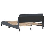 vidaXL Cadre de lit avec tête de lit Gris foncé 120x200 cm Velours