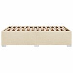 vidaXL Cadre de lit sans matelas crème 120x190 cm tissu