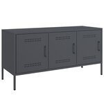 vidaXL Meuble TV anthracite 100 5x39x50 5 cm acier