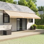 vidaXL Tissu de remplacement pour auvent rayures multicolores 6x3 5 m