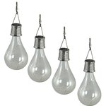 Luxform Lampe LED solaire de jardin 4 Pièces Transparent 95420