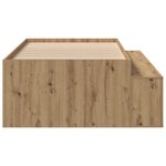 vidaXL Cadre de Lit de Rangement Chêne Artisan 90x200 cm