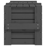 vidaXL Boîte de rangement Gris 91x40 5x42 cm Bois massif de pin