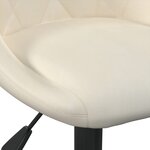 Vidaxl chaises pivotantes de salle à manger 2 pcs crème velours