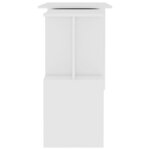 Bureau table poste de travail meuble d'ordinateur informatique étude d'angle 200 x 50 x 76 cm bois d'ingénierie blanc 02_0023667