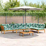 vidaXL Salon palette de jardin avec coussins 5Pièces bois d'acacia massif