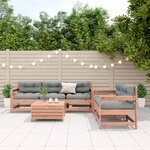 vidaXL Salon de jardin 6 Pièces avec coussins bois massif Douglas