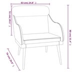 vidaXL Fauteuil Jaune 63x76x80 cm Velours