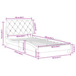 vidaXL Cadre de lit avec LED sans matelas vert foncé 100x200cm velours