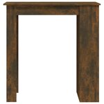 vidaXL Table de bar et étagère de rangement Chêne fumé 102x50x103 5 cm