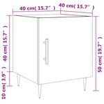 vidaXL Table de chevet sonoma gris 40x40x50 cm bois d'ingénierie