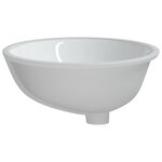 vidaXL Évier de salle de bain blanc 56x41x20 cm ovale céramique