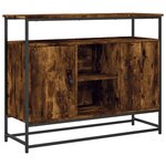 vidaXL Buffet chêne fumé 100x35x80 cm bois d'ingénierie