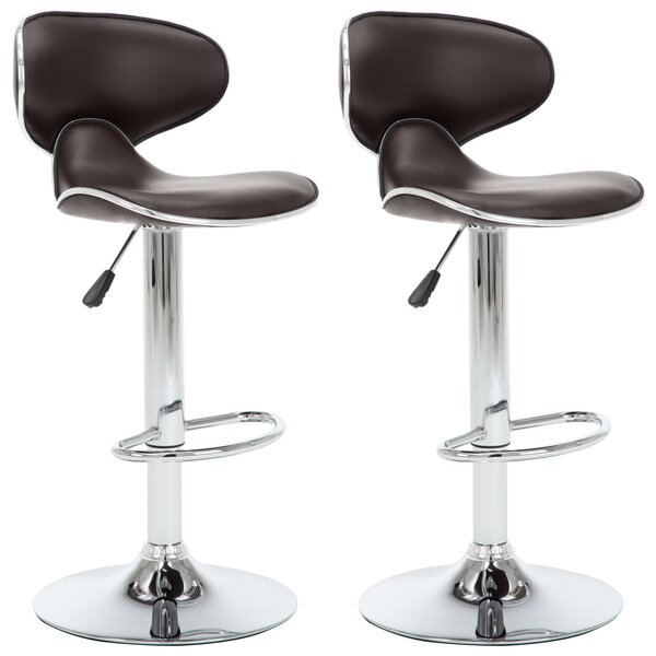 vidaXL Tabourets de bar 2 Pièces marron similicuir