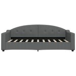 vidaXL Lit de jour avec gigogne sans matelas gris foncé 90x190 cm