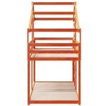 vidaXL Lit superposé sans matelas cire marron 90x190 cm pin massif