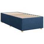 vidaXL Sommier à lattes de lit avec matelas Bleu 90x190 cm Tissu