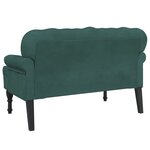vidaXL Banc avec dossier vert foncé 119 5x64 5x75 cm velours