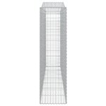 vidaXL Panier de gabions arqué 400x50x180/200 cm Fer galvanisé