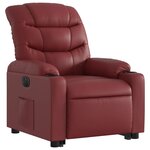 vidaXL Fauteuil inclinable électrique rouge bordeaux similicuir