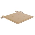 vidaXL Chaises de jardin empilables avec coussins lot de 8 Teck solide