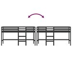 vidaXL Lit mezzanine d'enfants sans matelas avec échelle noir 90x200cm