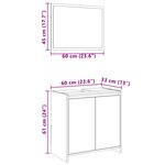 vidaXL Ensemble de meubles de salle de bain 2 Pièces Chêne marron