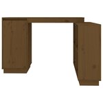 vidaXL Bureau Marron miel 110x50x75 cm Bois massif de pin