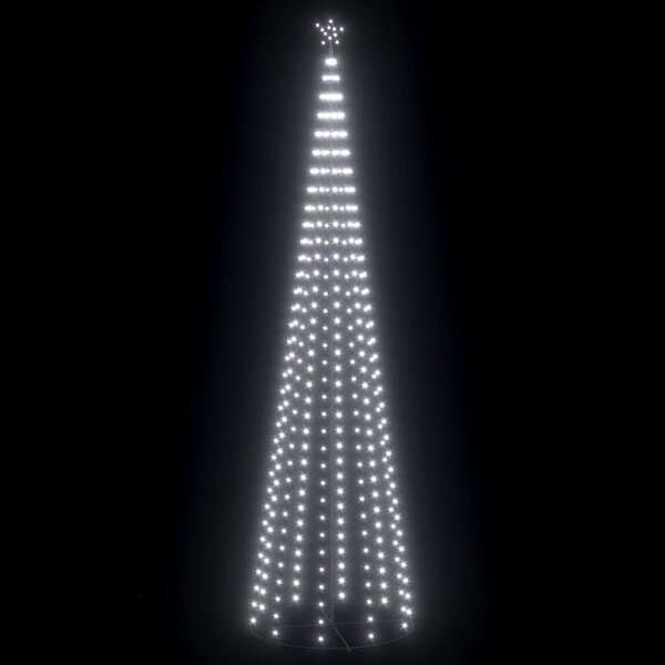 vidaXL Sapin de Noël cône 752 LED Blanc froid Décoration 160x500 cm