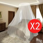 vidaXL Moustiquaire 2 Pièces Rond 56x325x230 cm