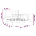 vidaXL Cadre de lit sans matelas blanc 140x200 cm bois de pin massif