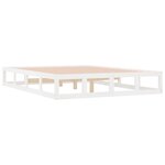 vidaXL Cadre de lit Blanc 120x190 cm Petit double Bois massif