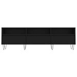 vidaXL Meuble TV noir 150x30x44 5 cm bois d'ingénierie