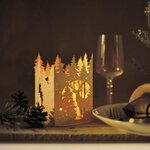Photophore forêt de Noël en papier