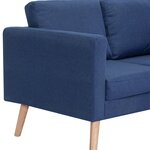 vidaXL Canapé à 2 places tissu bleu