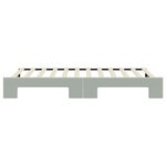 vidaXL Lit de jour avec gigogne sans matelas gris clair 90x200 cm