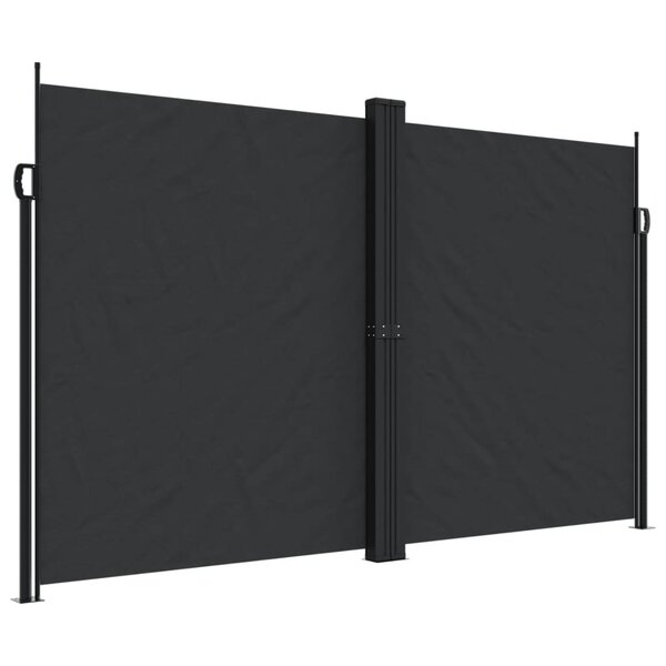 vidaXL Auvent latéral rétractable noir 200x1000 cm