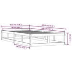 vidaXL Cadre de lit sans matelas noir 90x200 cm bois massif