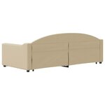 vidaXL Lit de jour avec gigogne sans matelas crème 90x200 cm