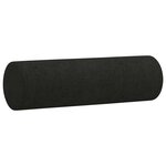 vidaXL Ensemble de canapés 3 Pièces avec coussins noir tissu