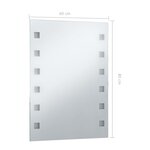 vidaXL Miroir mural à LED pour salle de bains 60x80 cm