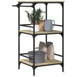 vidaXL Chariot de cuisine chêne sonoma 60 5x50x105cm bois d'ingénierie