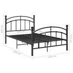 vidaXL Cadre de lit sans matelas noir métal 120x200 cm